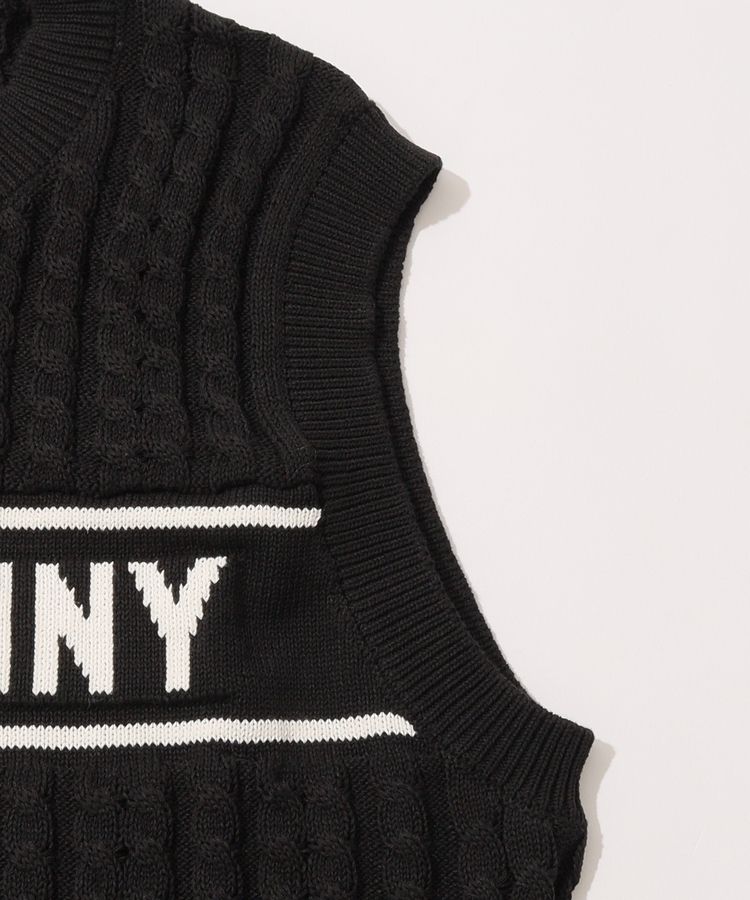 ジャックバニー JB ケーブル編みジャガードロゴニットベスト