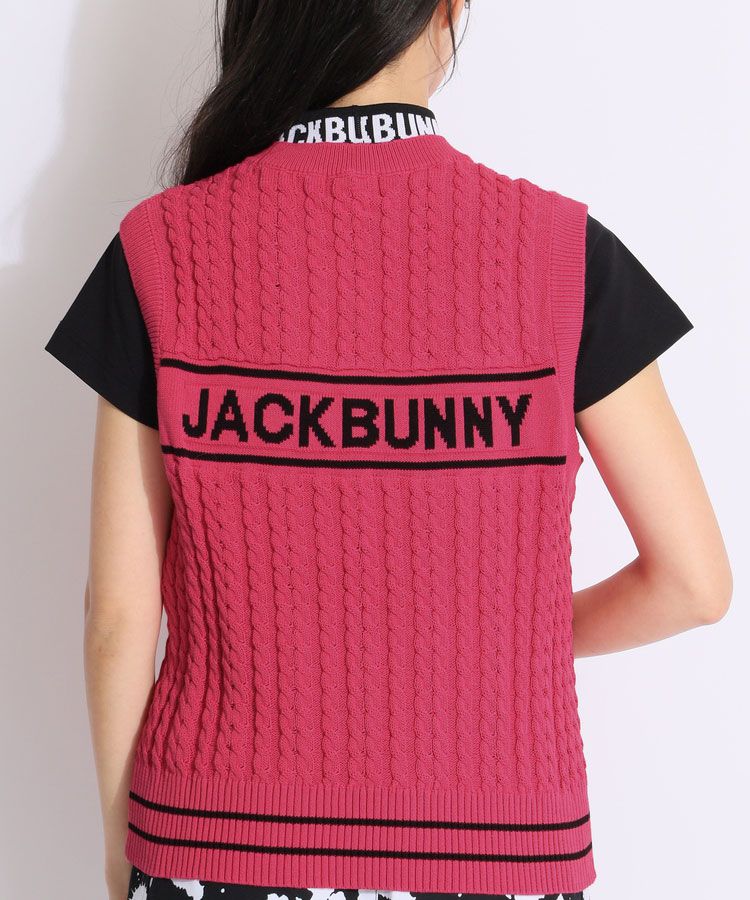 Golf⛳️　超美品　ジャックバニー　ニットベスト　ケーブル編み Golf⛳️様専用 超美品 ジャックバニー ニットベスト ケーブル編み