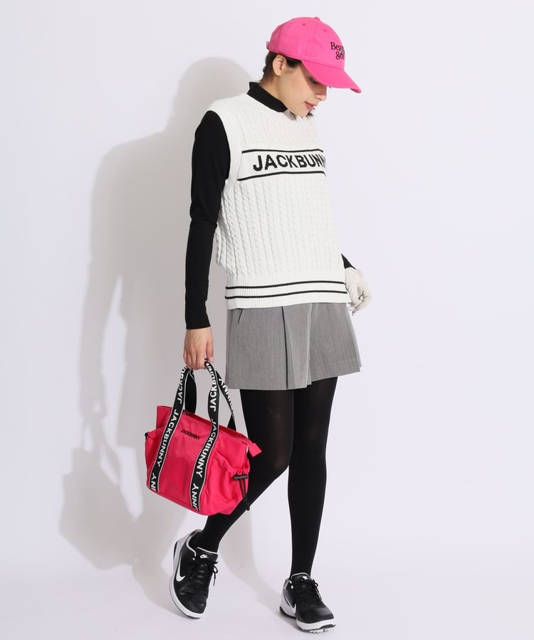 ジャックバニー JB ケーブル編みジャガードロゴニットベスト