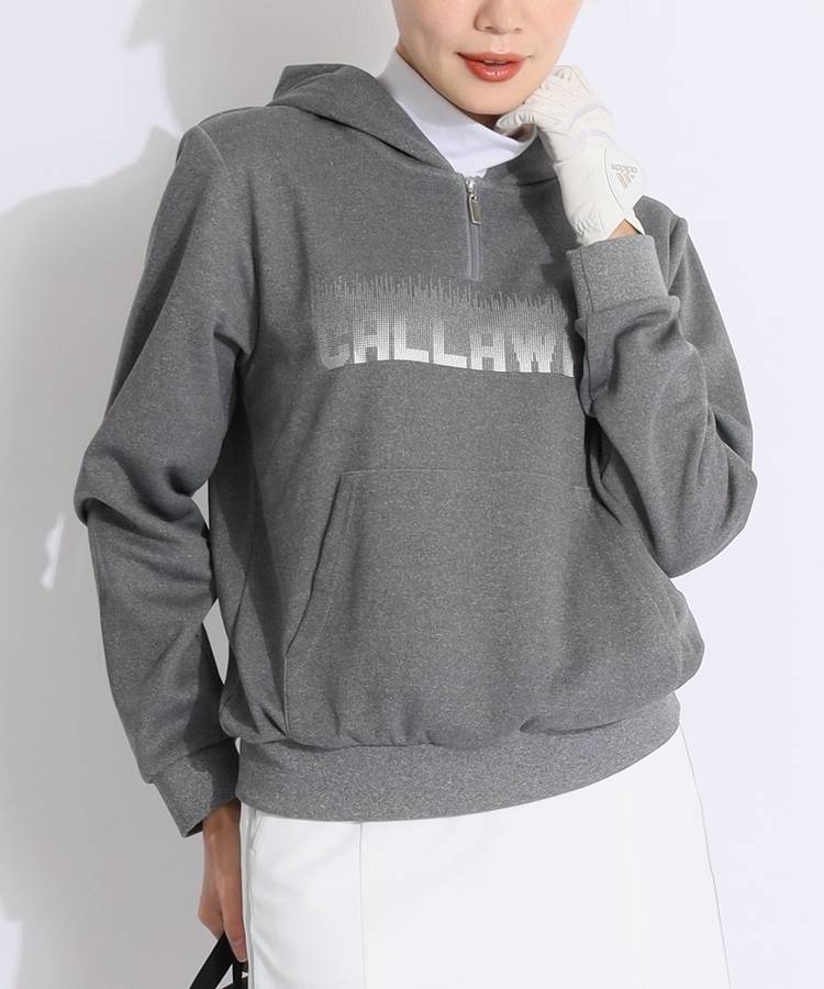 CA グラデーションロゴハーフジップパーカー