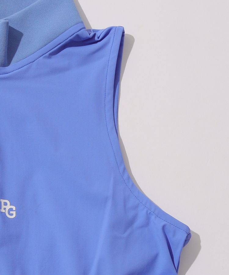 パーリーゲイツ PG ペプラム風ハーフジップノースリーブ