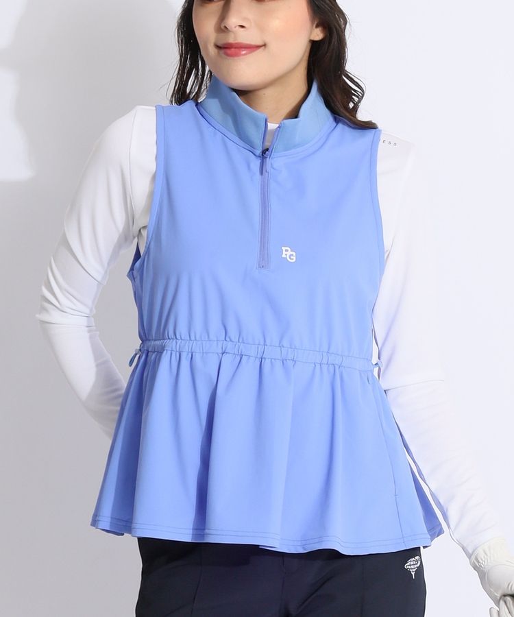 美品　パーリーゲイツ　ゴルフ用ハーフジップベスト　0　made in JAPAN 美品 パーリーゲイツ ゴルフ用ハーフジップベスト 0 made in