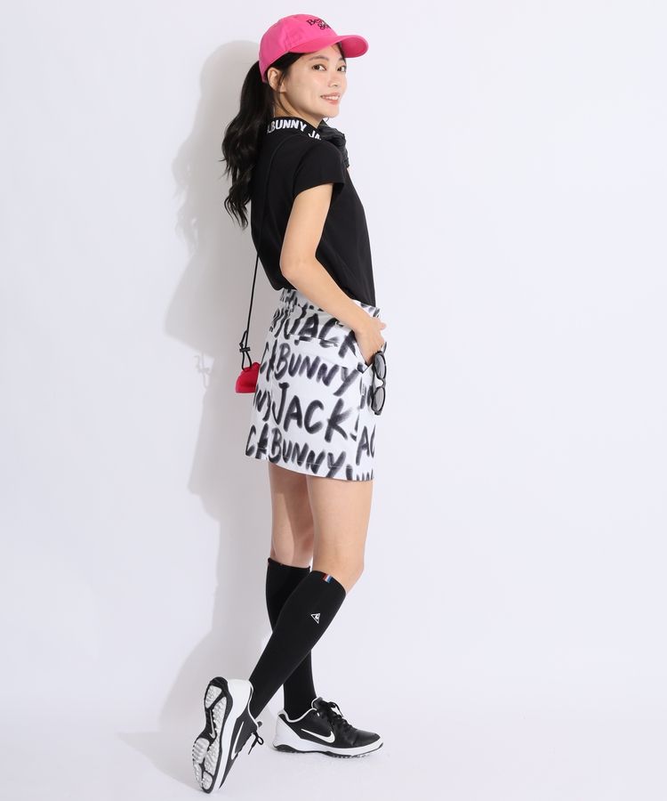 【美品】Jack Bunny!!×Coca-Cola インナー付 スカート ロゴ JACK BUNNY‼︎(ジャックバニー)×コカ・コーラ ストレッチ