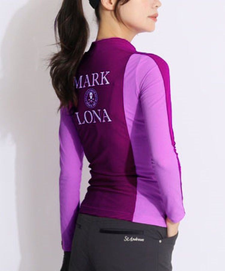 MARK & LONA バーガンディ モックネック　秋冬　38 MARK & LONA バーガンディ モックネック 秋冬 38