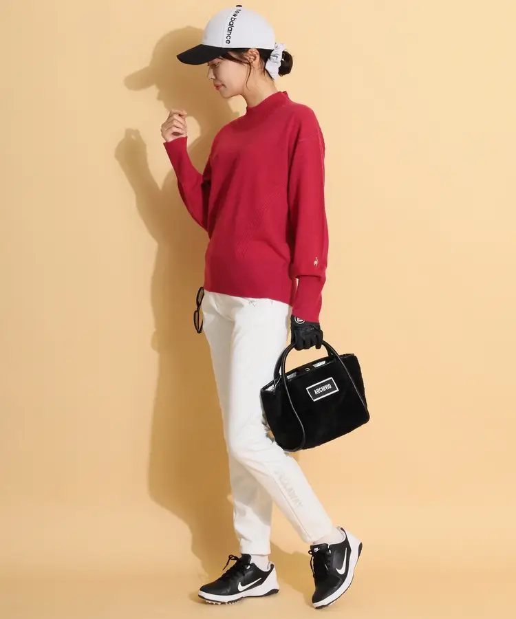 ニューバランスゴルフ NB シュシュ付きサイドロゴラメ混キャップ
