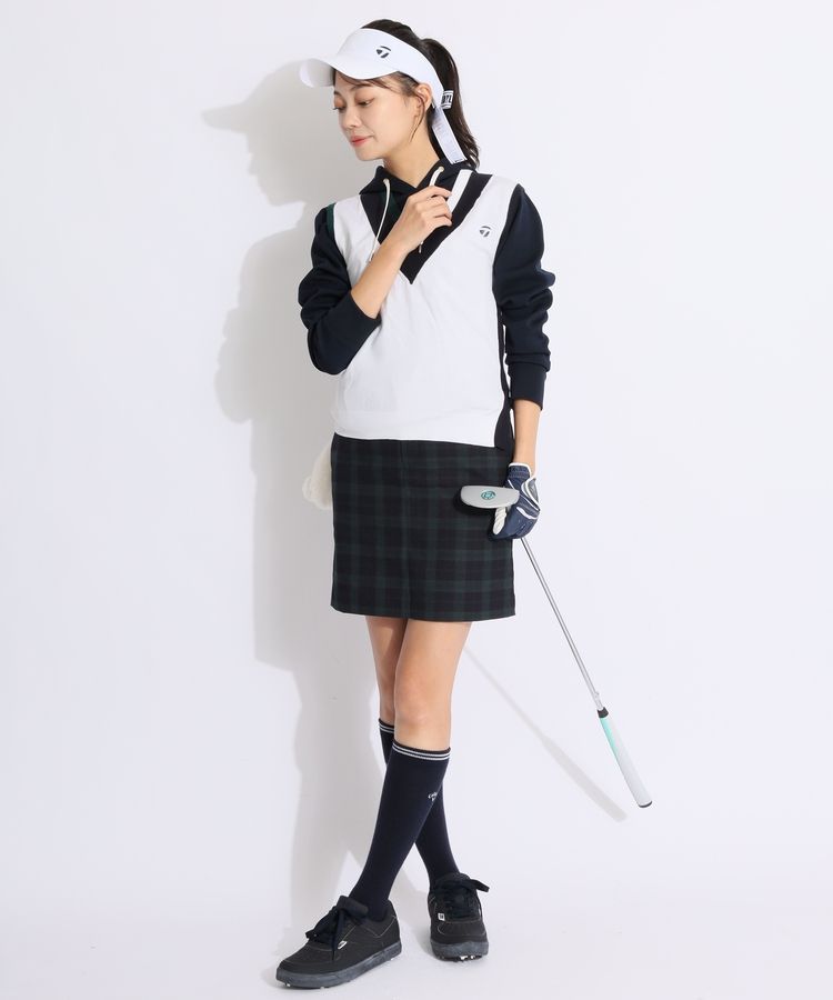 テーラーメイドゴルフ TG 【保温ストレッチ】配色切替Vネックニット