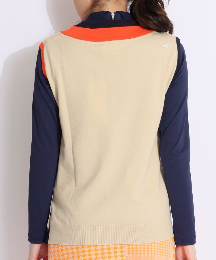 TaylorMade レディース Vネックベスト Sサイズ ライトピンク レディース テーラーメイド ゴルフウェア ベスト リラックスドVネック