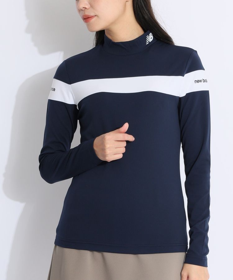ニューバランスゴルフ NB 【ストレッチUV】配色モックネック長袖