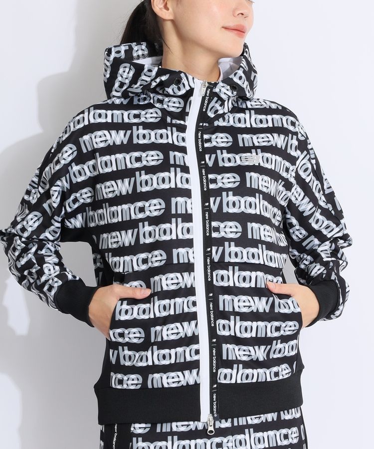 ニューバランスゴルフ　2way ナイロンパーカー　総柄 ニューバランスゴルフ 2way ナイロンパーカー 総柄 ゴルフ