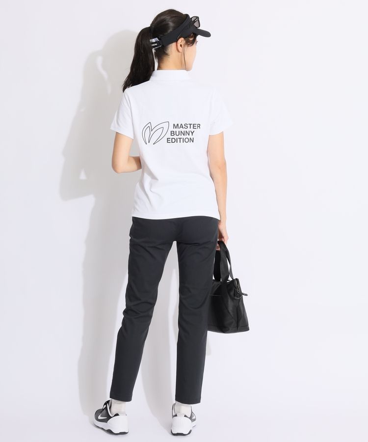 マスターバニー MB 【ストレッチ】バックプリント半袖ポロシャツ