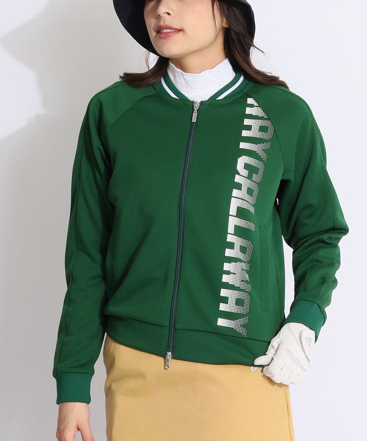 キャロウェイ　ドットプリントフルジップブルゾン セール・アウトレットドットプリントダンボール フルジップ