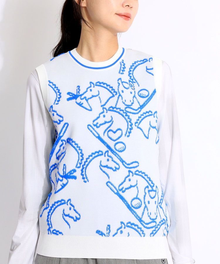 パーリーゲイツ 花柄 モックネック ニット size 6 fb801886afe8b3e1c15b6b04635b46