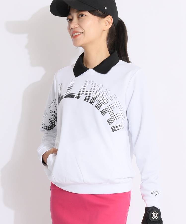 CA ドットロゴプリントポンチプルオーバー