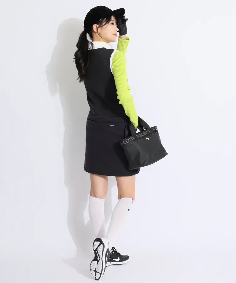 キャロウェイ CA 裾ロゴケーブル編みタートルネックニット
