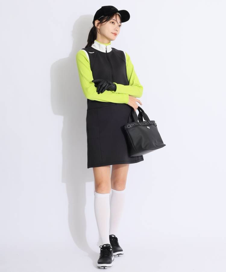 キャロウェイ CA 裾ロゴケーブル編みタートルネックニット