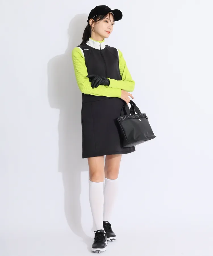 キャロウェイ CA 裾ロゴケーブル編みタートルネックニット