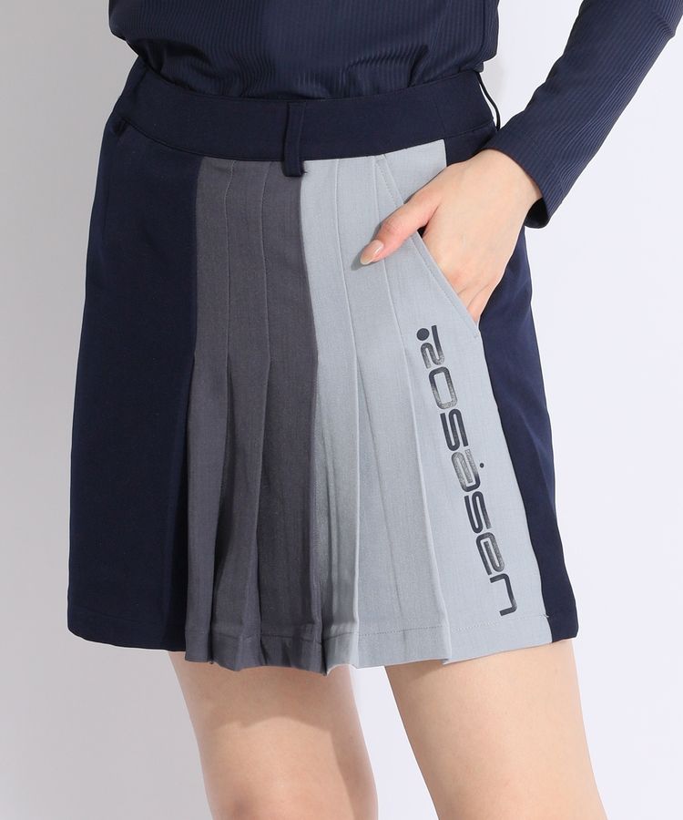 ロサーセン RO 【ストレッチ】配色アシメプリーツスカート