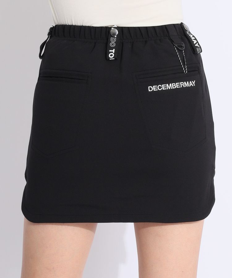 ディッセンバーメイ DM 一体型ペチパンツ付きロゴテープスカート