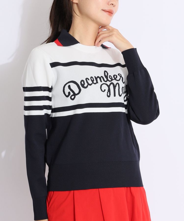 DESCEMBERMAY/ディセンバーメイ/レディース/ニット/ゴルフウエア ディッセンバーメイ DM 衿付きクルーネックニット レディースゴルフ