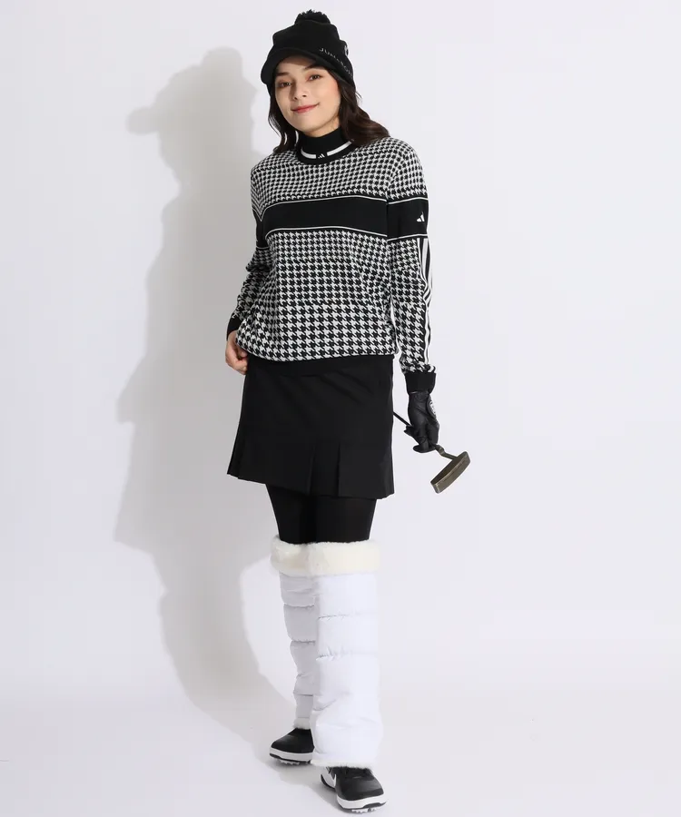 アディダスゴルフのハイネックニットを使ったスタイリング