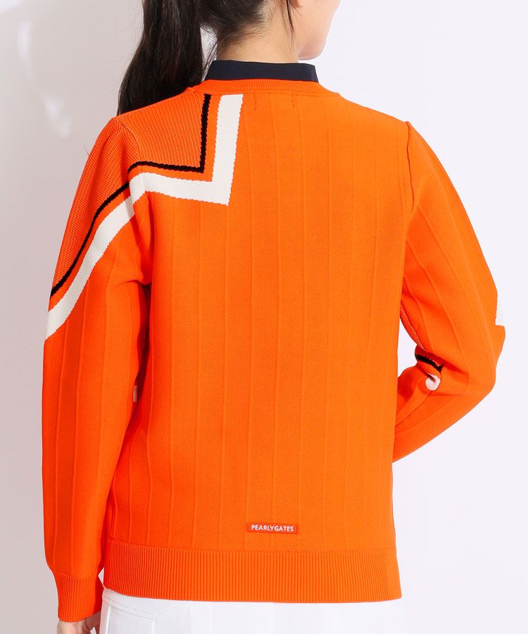 パーリーゲイツ ピンストライプジャガードクルーネックニット¥28.900 パーリーゲイツ PG ピンストライプジャガードクルーネックニット