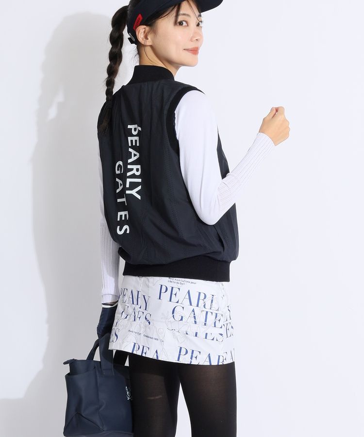 パーリーゲイツ PG 【リバーシブル】変形チェックスタンドネックベスト