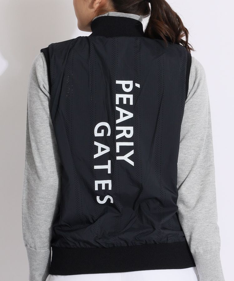 パーリーゲイツ PG 【リバーシブル】変形チェックスタンドネックベスト