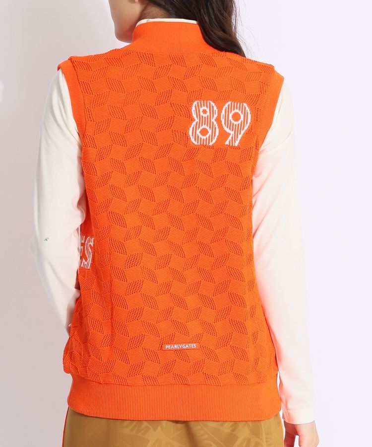 パーリーゲイツ PG 【リバーシブル】変形チェックスタンドネックベスト