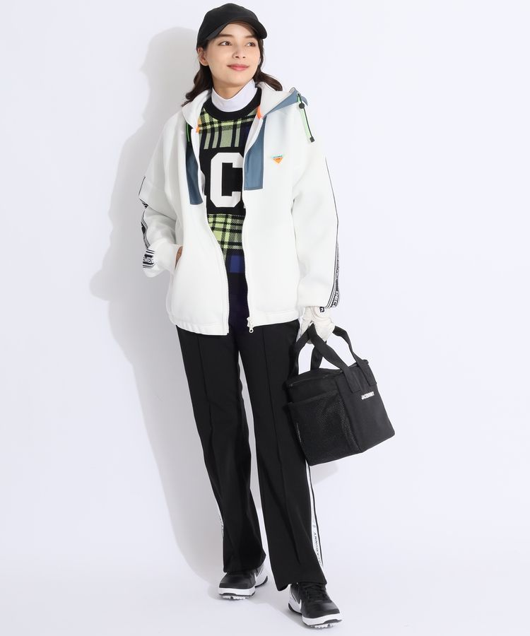 ジャックバニー JB グレンチェック柄ビッグロゴクルーネックニット