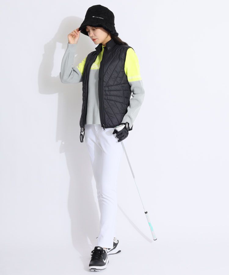 美品　ニューバランスゴルフ　上下セット　裏起毛　レディース ニューバランスゴルフ NB 裏起毛バックプリントスリムロング