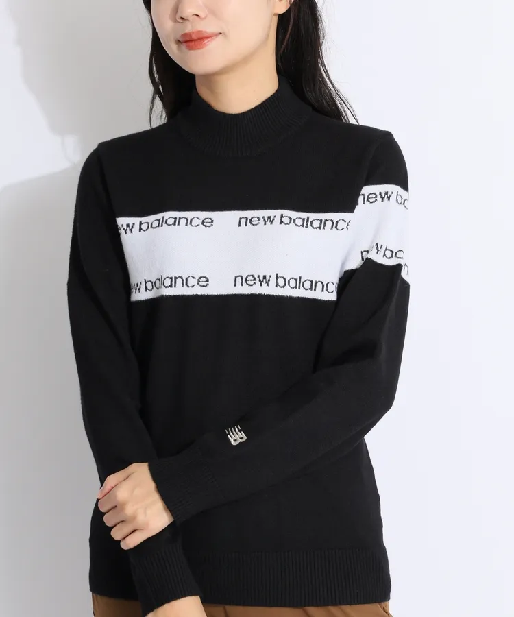 新品】【秋冬】【蓄熱】【黒】【M】ニューバランス セーター ゴルフ