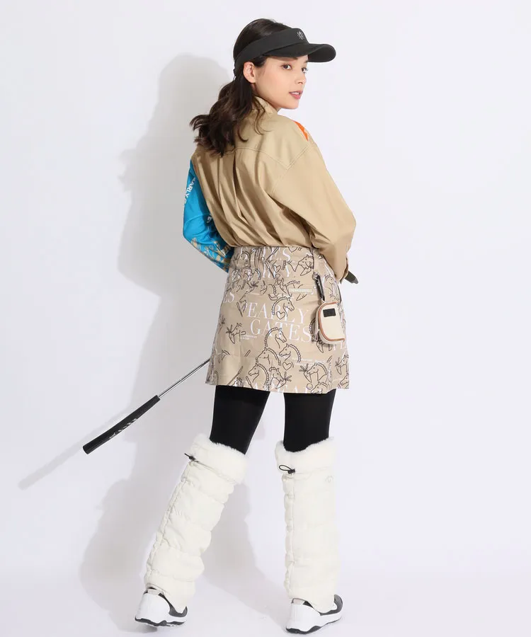 ブランド公式通販サイト パーリーゲイツ PG 【抗菌消臭】裾プリーツ線画馬柄スカート レディースウェア