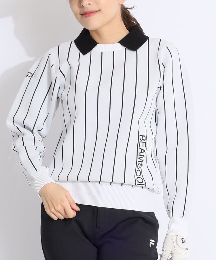 Malbon 襟付きセーター ゴルフ女子必見⛳上品カジュアル 美品✨ ニット Malbon Golf(マルボンゴルフ) ゴルフ(スポーツ) - 海外