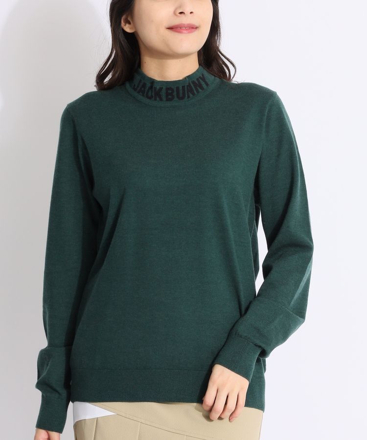 ジャックバニー JB ネックジャガードロゴモックネックニット