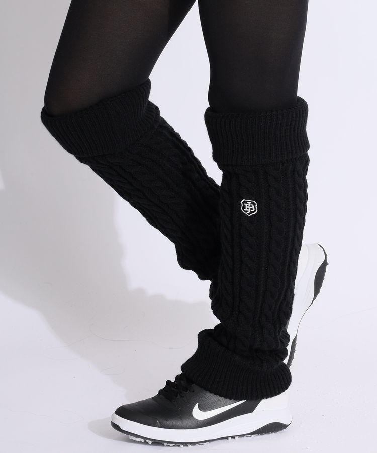 ジャックバニー JB サイドロゴケーブル編みニットレッグウォーマー
