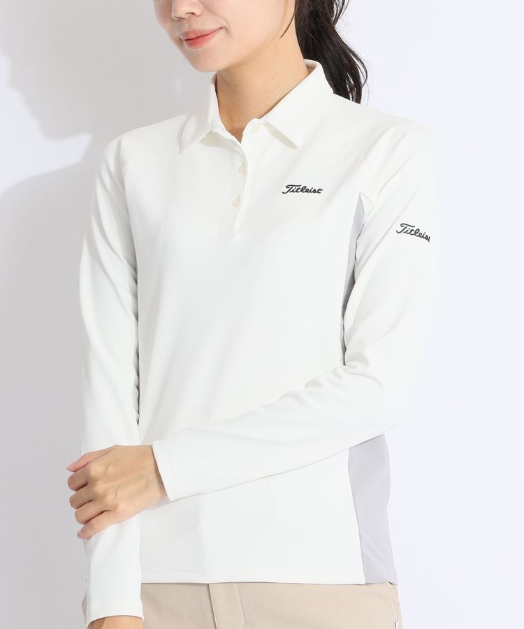 タイトリスト TL 【防風素材】配色長袖ポロシャツ レディースゴルフ