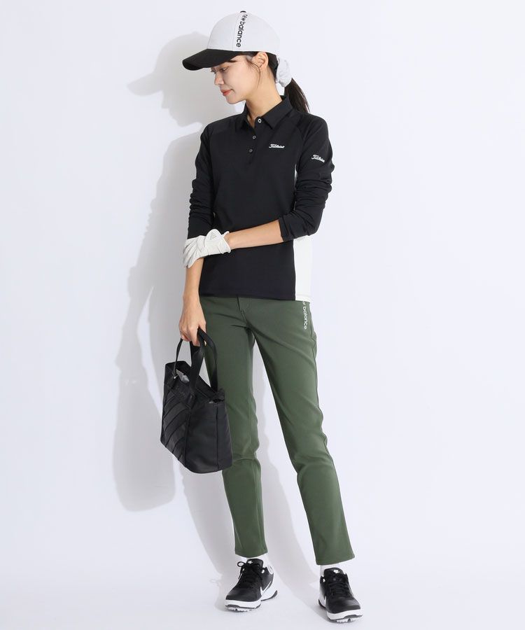 タイトリスト TL 【防風素材】配色長袖ポロシャツ レディースゴルフ