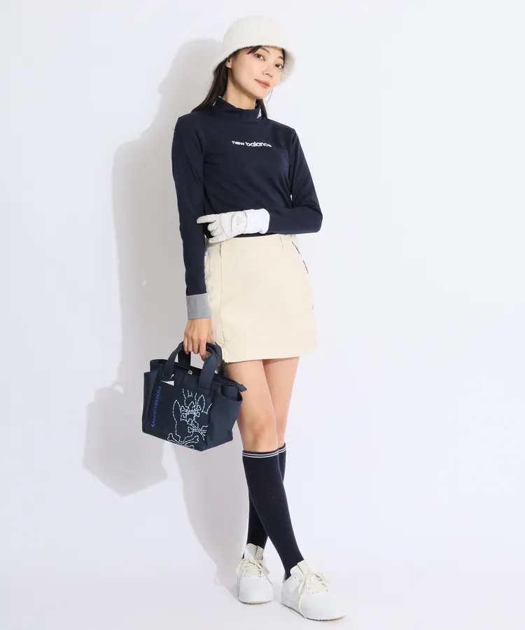 ストレッチ 保形性 半袖 モックネック プルオーバー (WOMENS