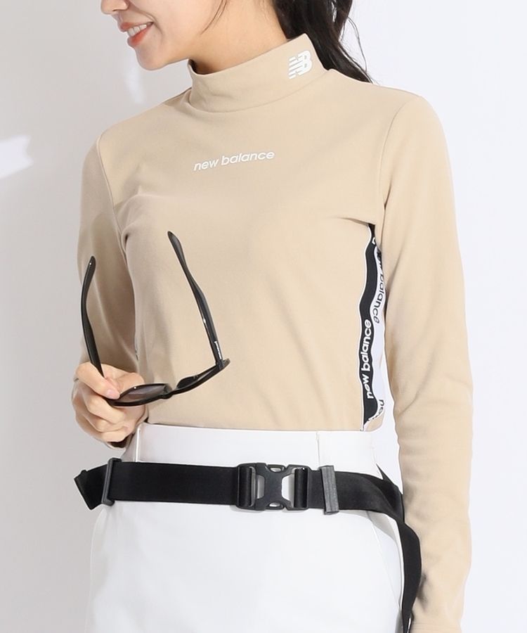 美品 ニューバランスゴルフ 白 モックネック 0 ニューバランスゴルフ マイクロピケ半袖モックネック 012
