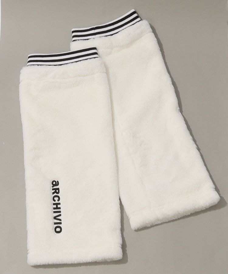 archivio - coco 中古 アルチビオ archivio レディース レッグウォーマー  ピンク 内側フリース 履き口ファー 定番 LADIES>エコファー素材ショートレッグウォーマー【2024年秋冬