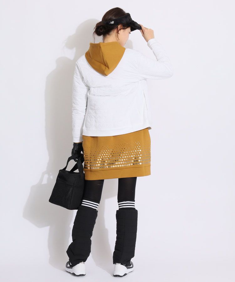 クアルトユナイテッド CU メタリックドットプリントパーカーワンピース