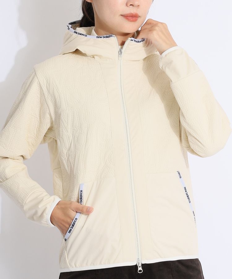ニューバランスゴルフ NB 【防風保温】ドット風ロゴ中綿混フーディ