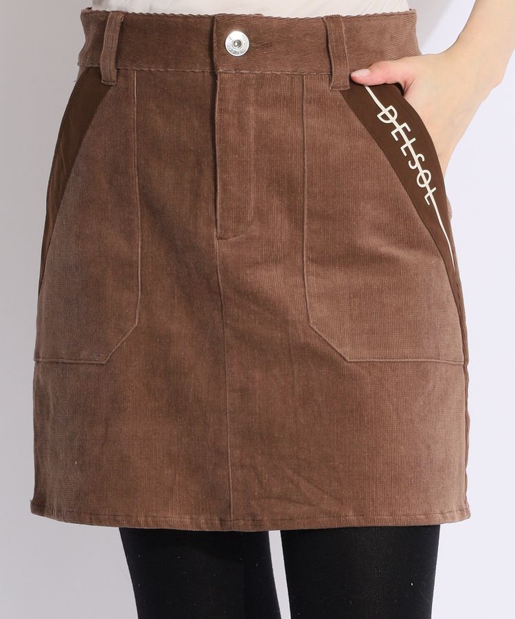 デルソルゴルフ DL ロゴデザインコーデュロイスカート レディース