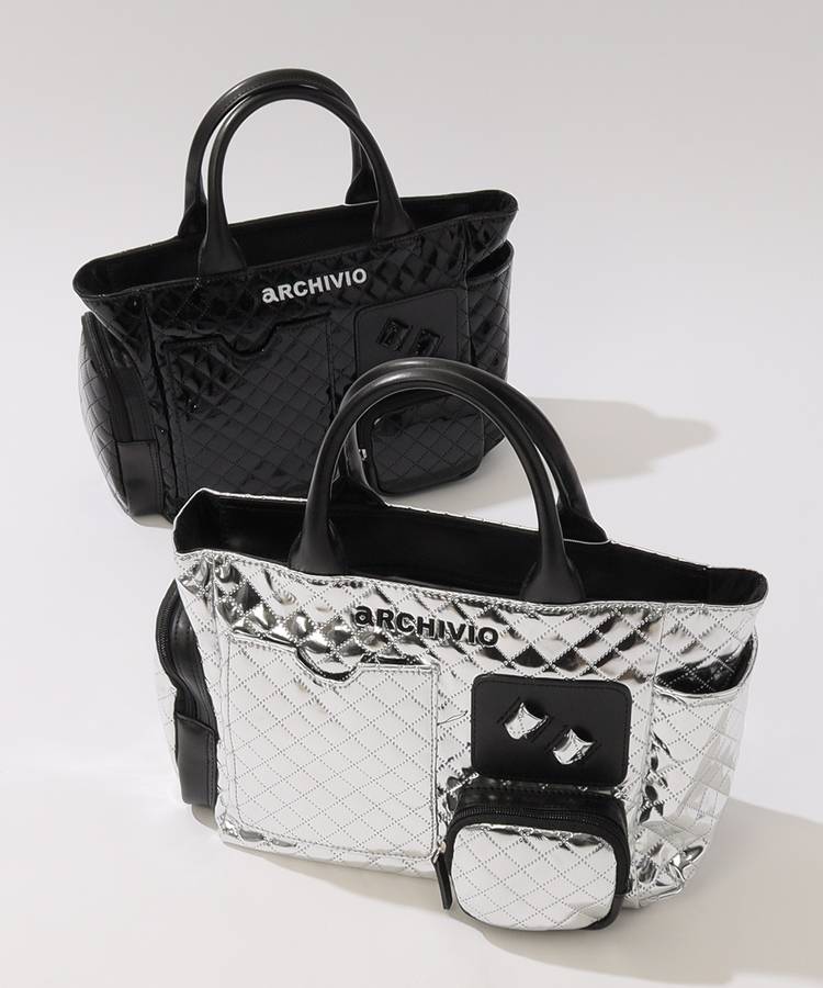 アルチビオ　エナメルカートバッグ アルチビオ AR ツールポケットエナメル合皮カートバッグ レディース