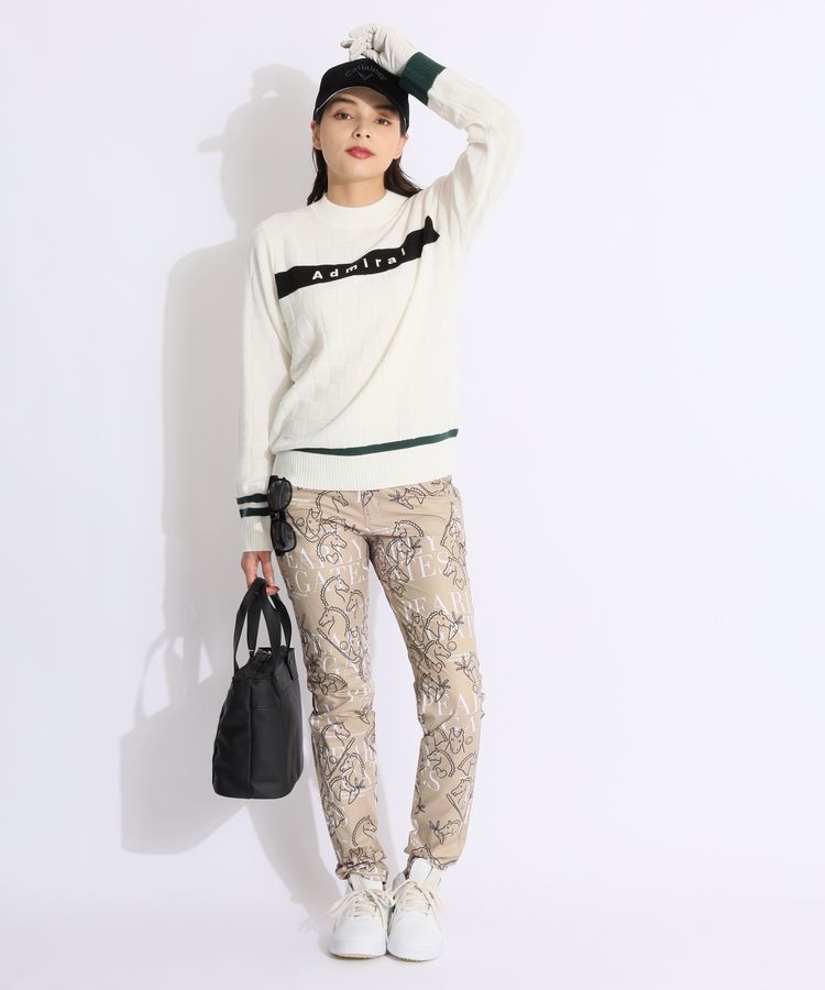 パーリーゲイツ PG 【抗菌消臭】線画馬柄ロングパンツ