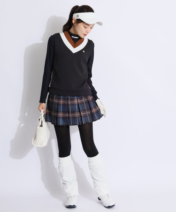 リエンダゴルフ RI 選べるデザイン一体型ペチパンツ付ボックスプリーツ