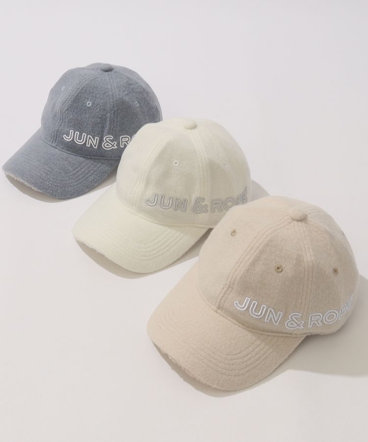 メランジニットロゴ刺繍キャップ