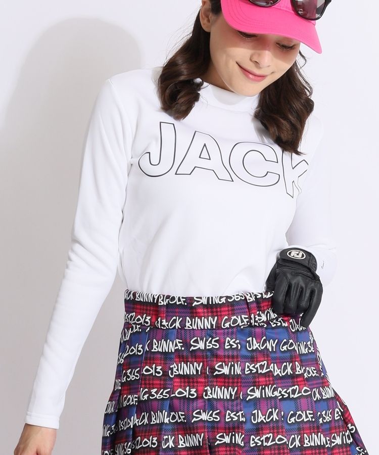 ジャックバニー JB 【軽量保温】ロゴプリントモックネック長袖 ジャックバニー JB 【軽量保温】ロゴプリントモックネック長袖