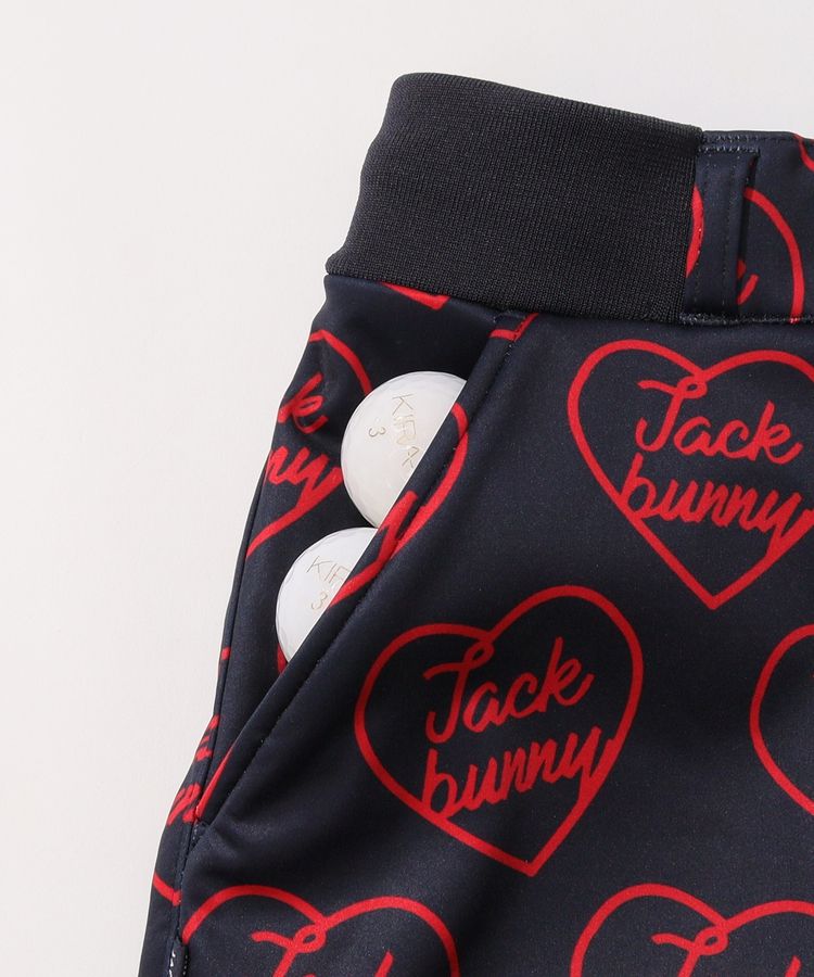 ジャックバニー JB 【防風】裏起毛ハートロゴ一体型ペチパンツ付き