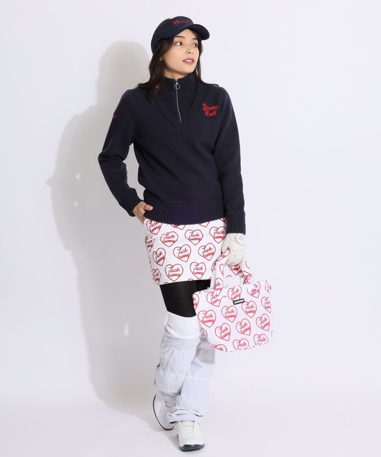 ジャックバニー JB 【防風】裏起毛ハートロゴ一体型ペチパンツ付き